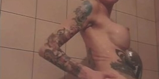 amateur,babes,big tits,masturbation,shower,solo,tattooed