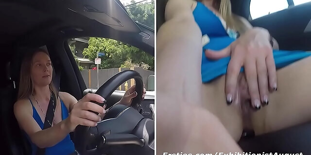 exhibitionist,fingering,lesbian,masturbation,natural tits,nude,public,shaved,solo,wet pussy