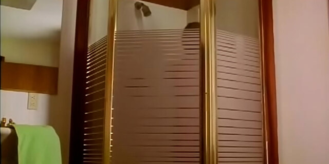 brunette,nude,shower,undressing